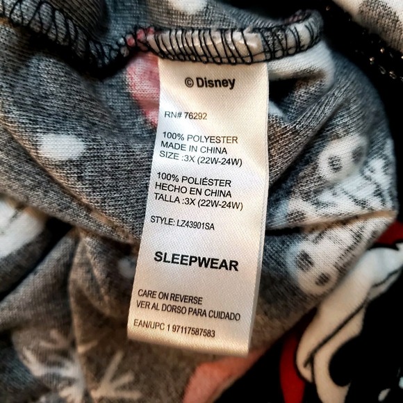 Nightmare Before Christmas Women's Pajama Top‎ Shirt 3X Plus Size 22-24 - Picture 5 of 7